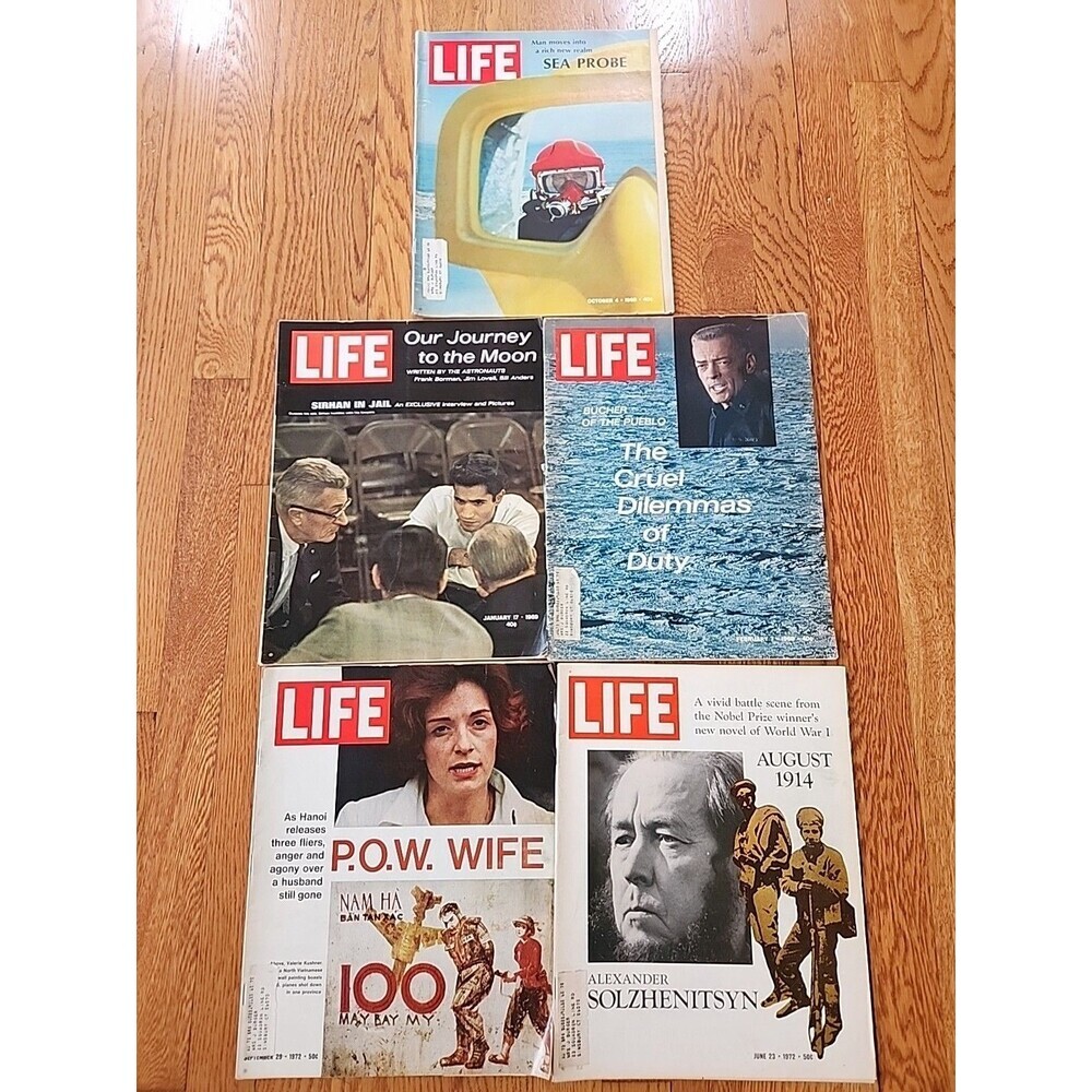 Life Magazines, Lot Of 5, 1968,69,72